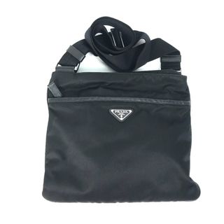 プラダ(PRADA)のプラダ PRADA 2VH053 トライアングルロゴ カバン ショルダーバッグ ナイロン/レザー ブラック(ショルダーバッグ)