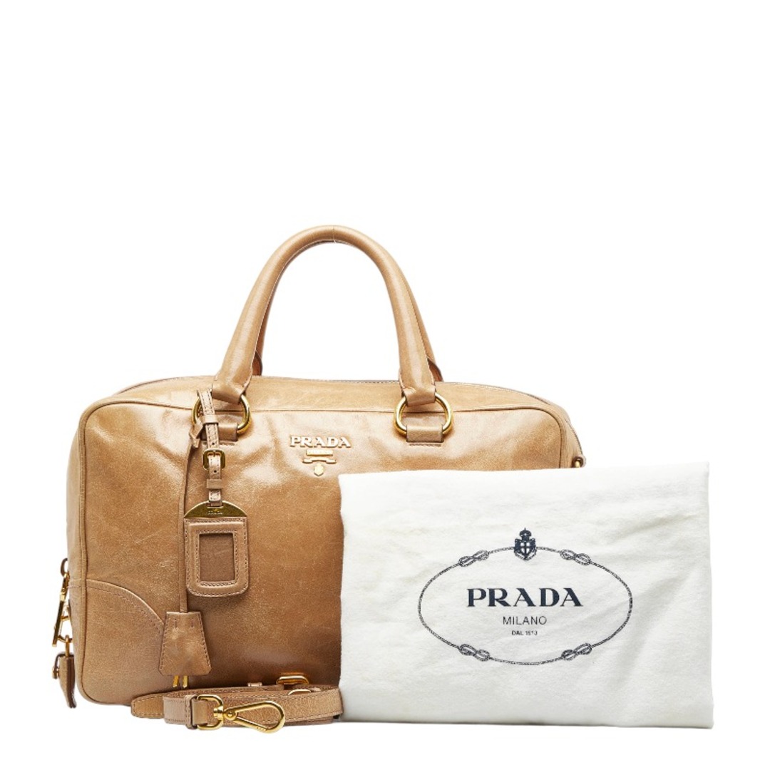 PRADA - プラダ ヴィッテロ シャイン ゴールド金具 ハンドバッグ