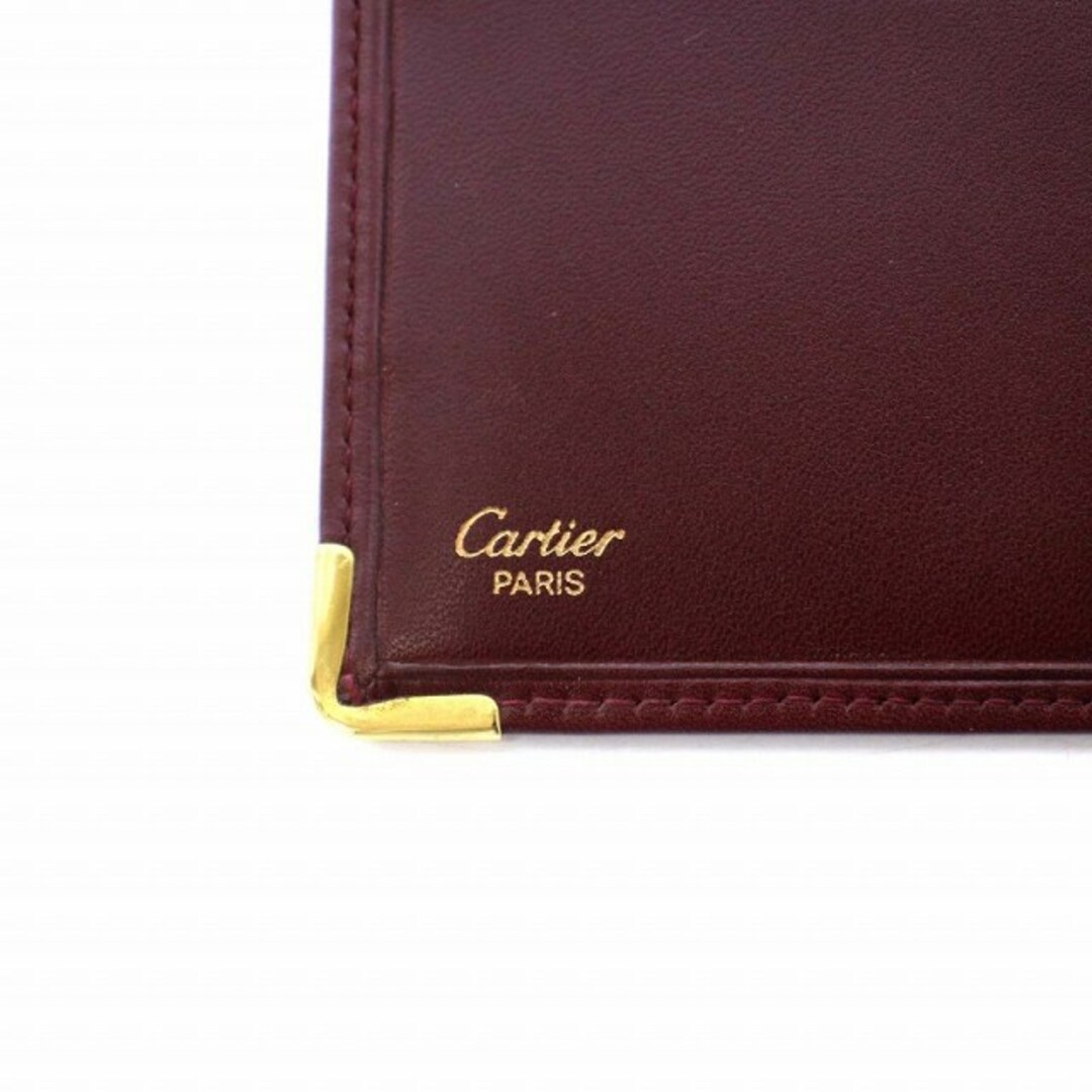 カルティエ Cartier マストライン 長財布 二つ折り レザー ボルドー 5