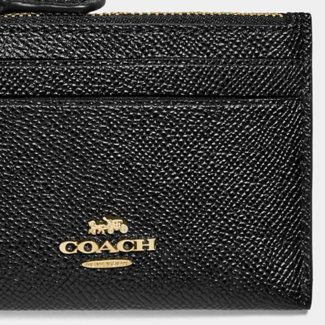 【新品】COACH コーチ レザーカードケース パスケース コインケース 黒 3