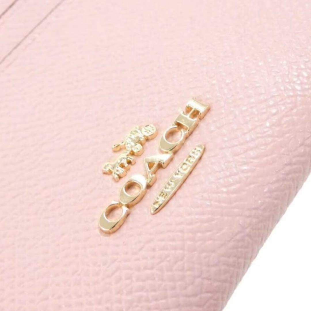 【新品】COACH コーチ レザーカードケース パスケース キーリング ピンク