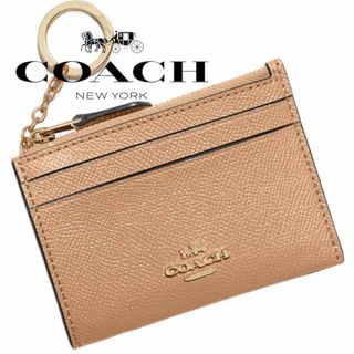 【新品】COACH コーチ レザーカードケース パスケース コインケース トープ