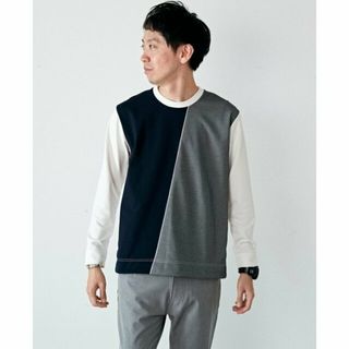 メンズメルローズ(MEN'S MELROSE)の【ホワイト】テクニカルクルーネックロングスリーブTシャツ(その他)