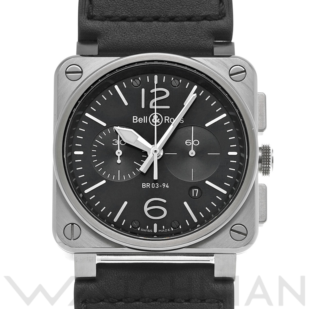 Bell & Ross(ベルアンドロス)の中古 ベル＆ロス Bell & Ross BR0394-BL-SI/SCA ブラック メンズ 腕時計 メンズの時計(腕時計(アナログ))の商品写真