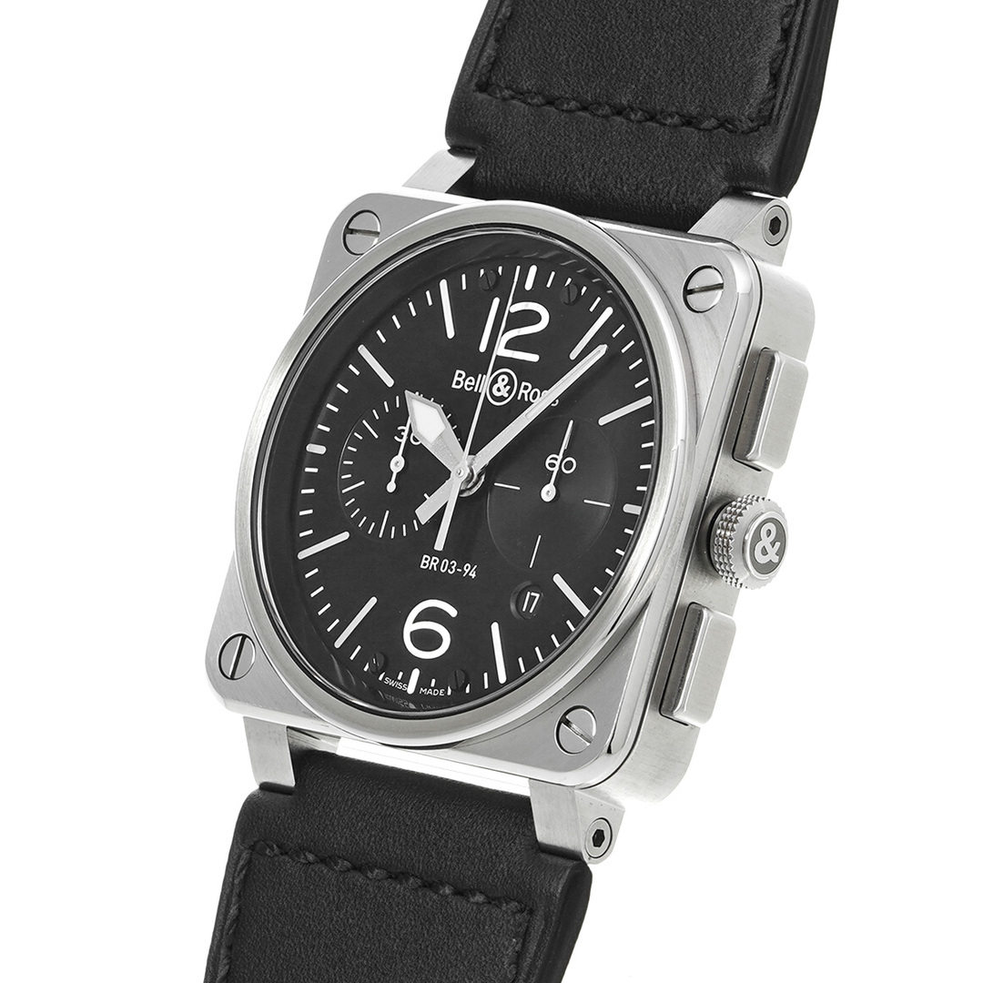 ベル＆ロス Bell & Ross BR0394-BL-SI/SCA ブラック メンズ 腕時計