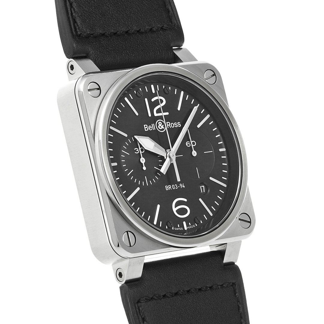 Bell & Ross(ベルアンドロス)の中古 ベル＆ロス Bell & Ross BR0394-BL-SI/SCA ブラック メンズ 腕時計 メンズの時計(腕時計(アナログ))の商品写真