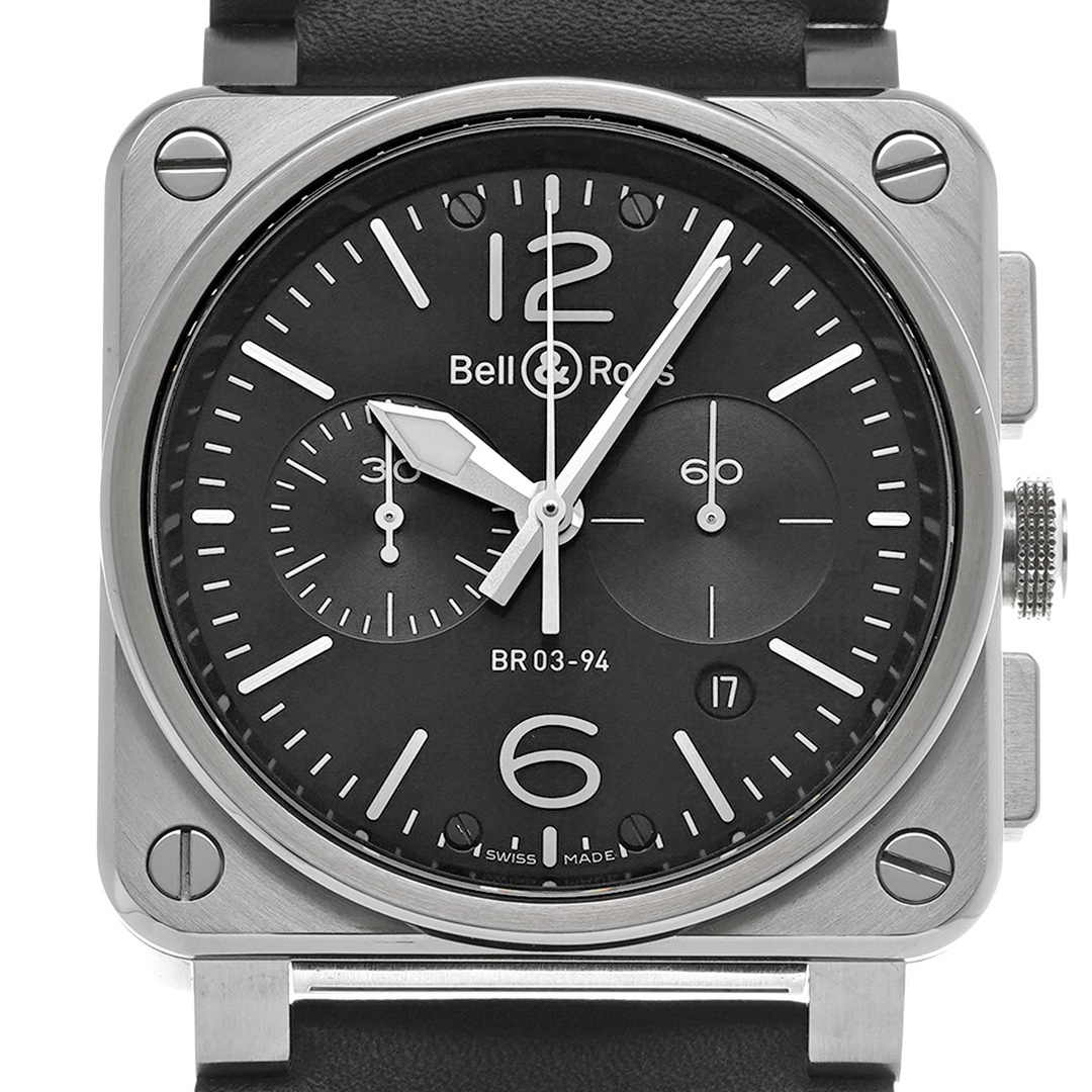 Bell & Ross(ベルアンドロス)の中古 ベル＆ロス Bell & Ross BR0394-BL-SI/SCA ブラック メンズ 腕時計 メンズの時計(腕時計(アナログ))の商品写真