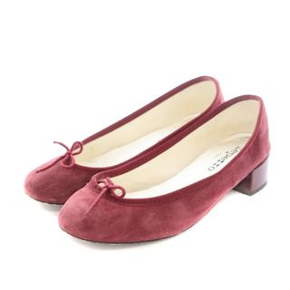 レペット(repetto)のレペット パンプス ヒール スエード ラウンドトゥ 35 22.7cm 赤(ハイヒール/パンプス)