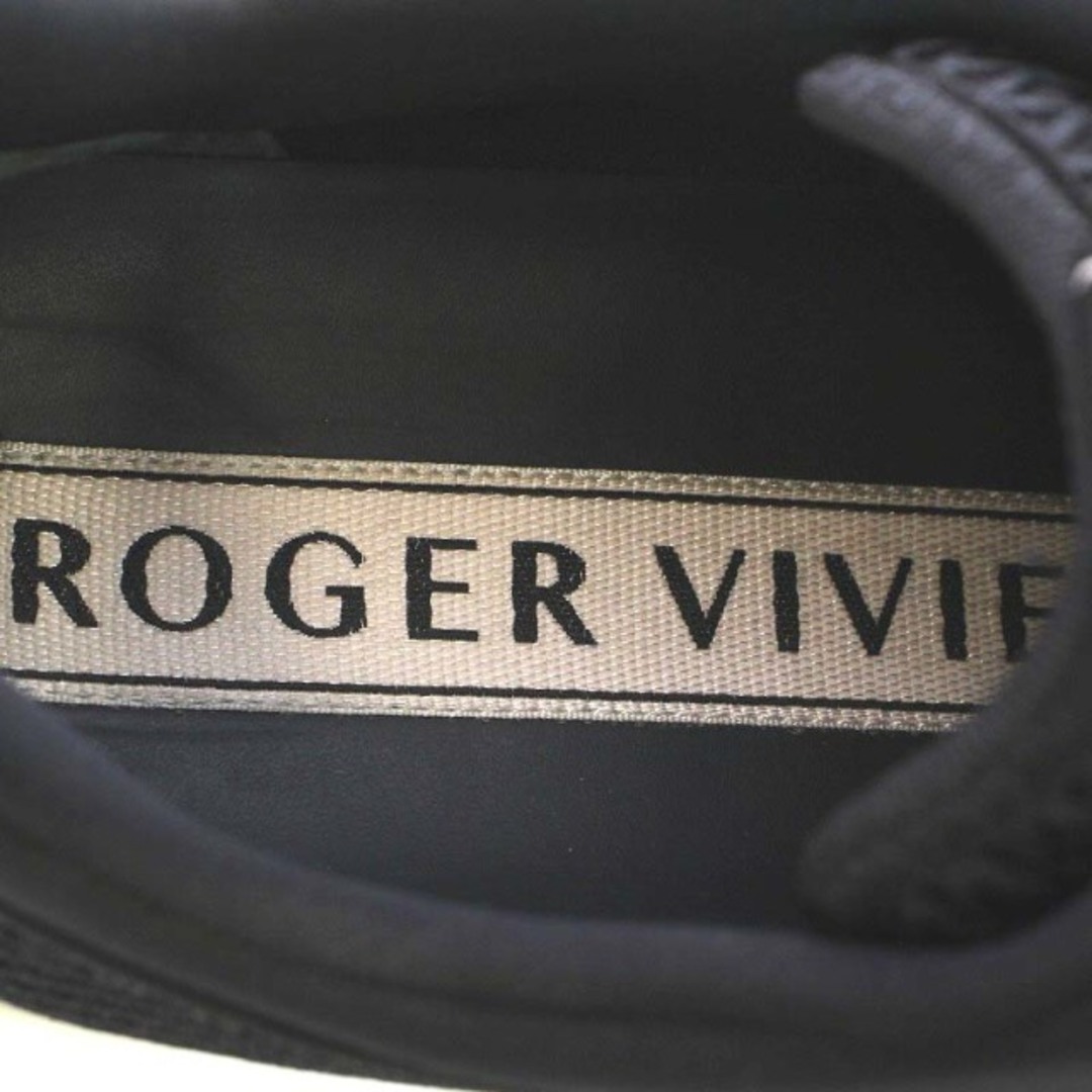 ROGER VIVIER(ロジェヴィヴィエ)のロジェヴィヴィエ ヴィヴ ゴー ストラス バックル ファブリック 37 黒 レディースの靴/シューズ(スニーカー)の商品写真