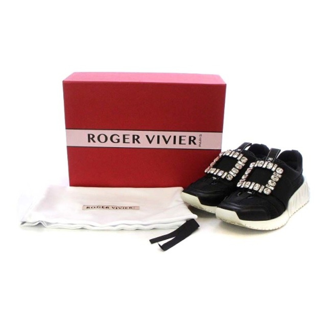 ROGER VIVIER(ロジェヴィヴィエ)のロジェヴィヴィエ ヴィヴ ゴー ストラス バックル ファブリック 37 黒 レディースの靴/シューズ(スニーカー)の商品写真