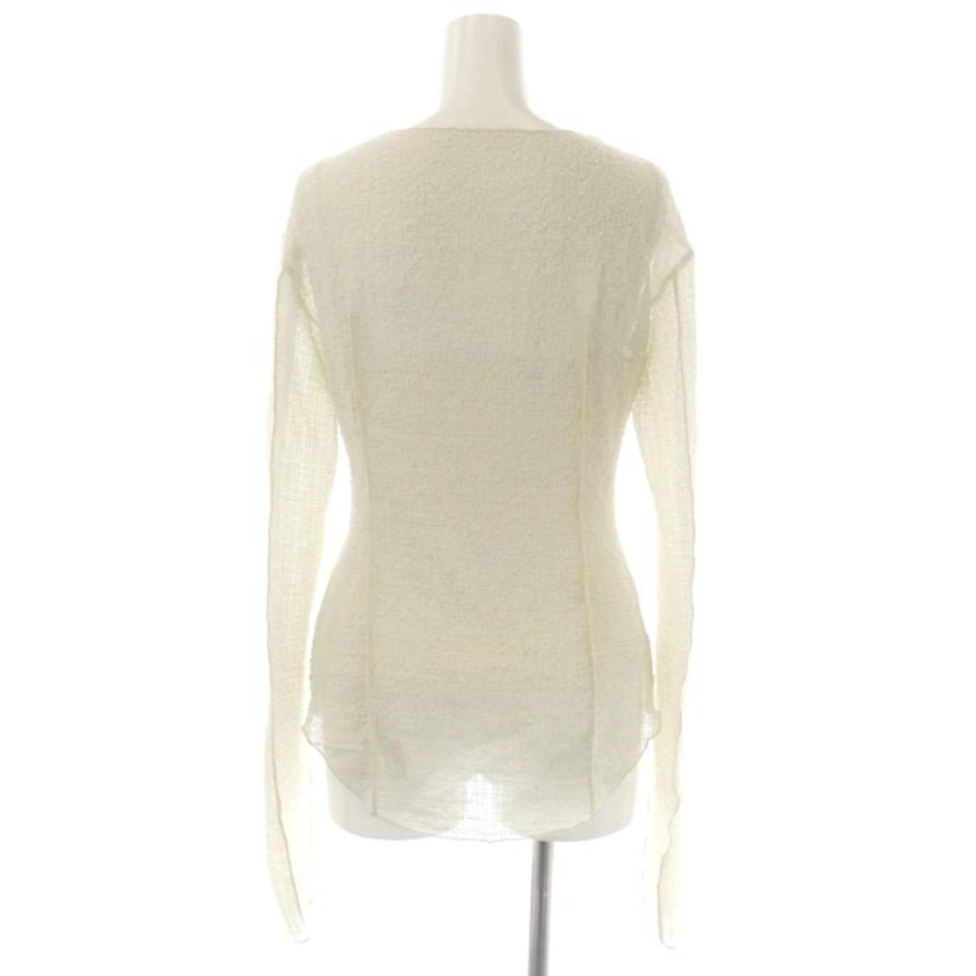 ルシェルブルー 23SS Textured Sheer Bow Top トップス