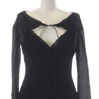 LE CIEL BLEU - ルシェルブルー 23SS Textured Sheer Bow Top シアーの