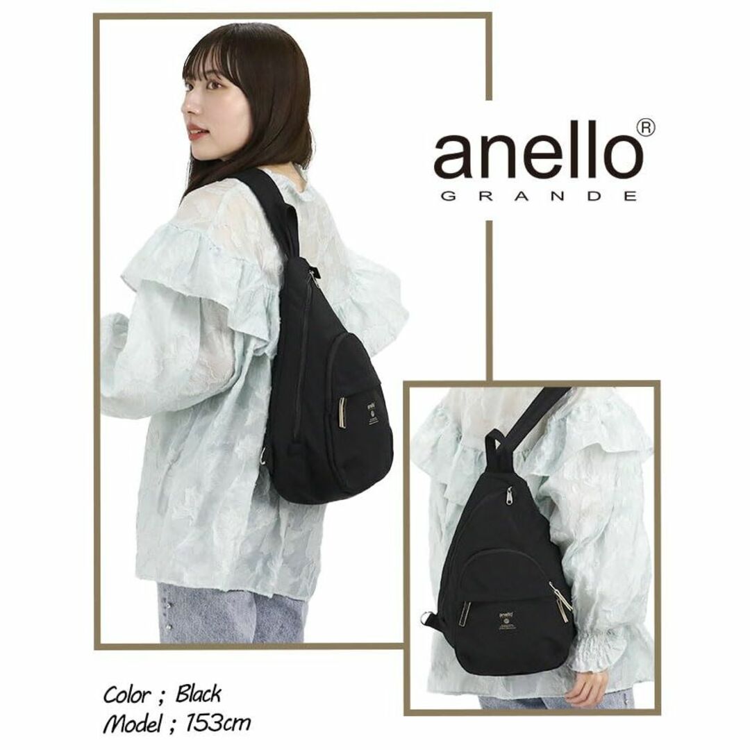 【色: オレンジ】[anello GRANDE] ボディバッグ A5 多収納 M