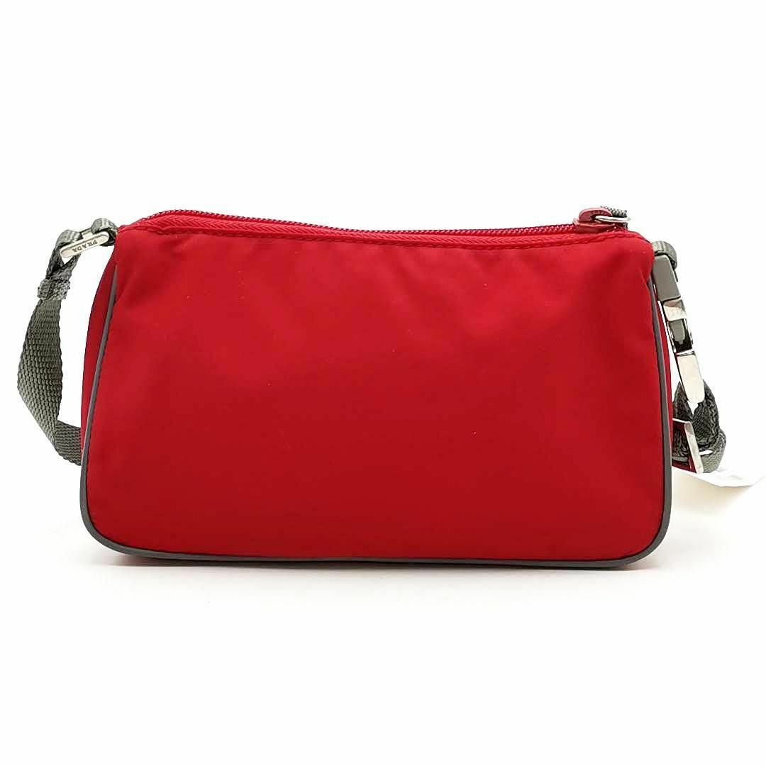 超美品 プラダスポーツ ハンドバッグ 伊製 赤 03-23100604-
