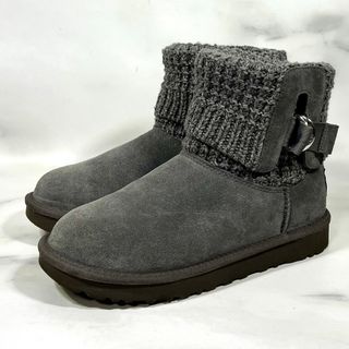 アグ(UGG)の【美品】UGG classic Solene mini ブーツ グレー 23.0(ブーツ)