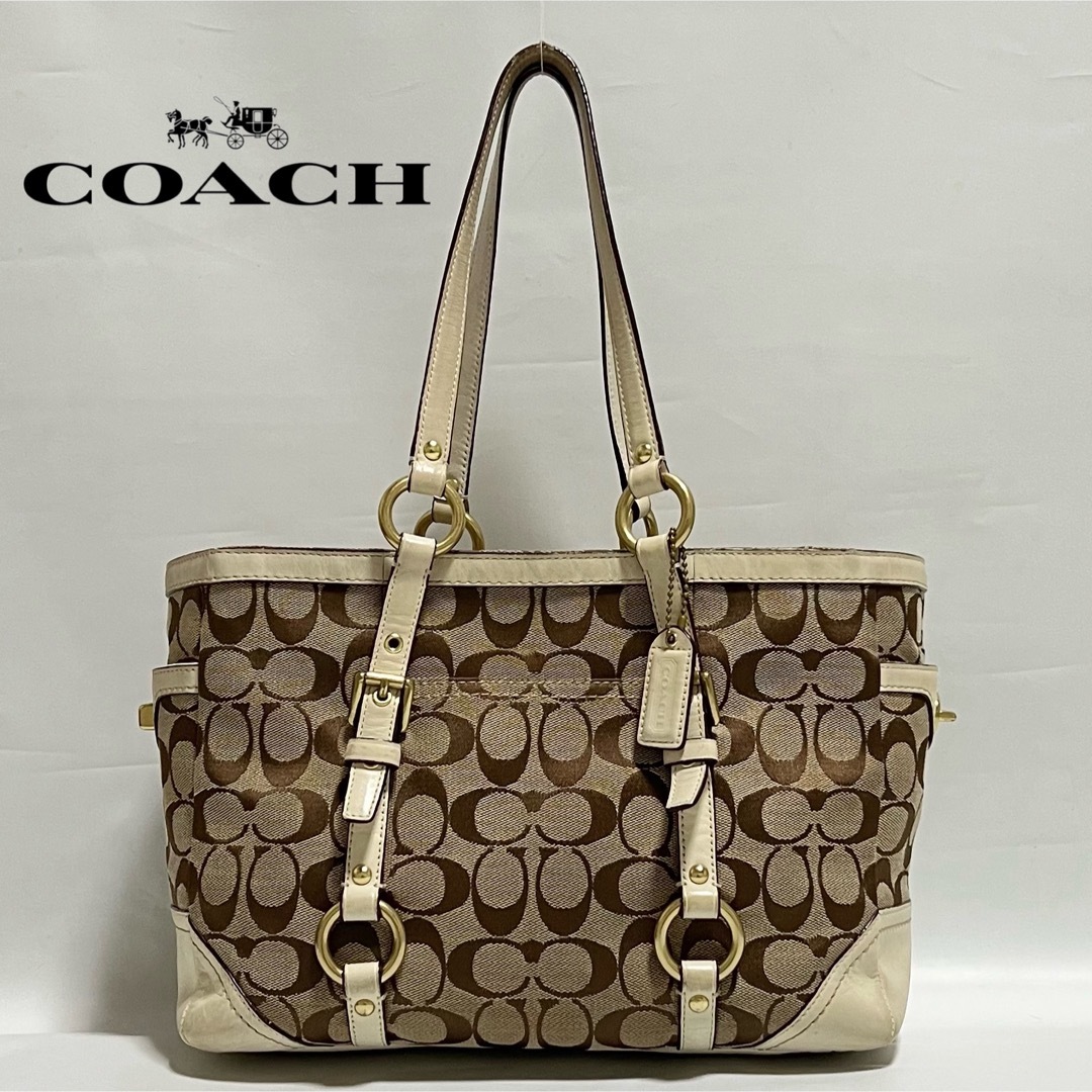 COACH コーチ トートバッグ シグネチャー ギャラリートート キャンバス