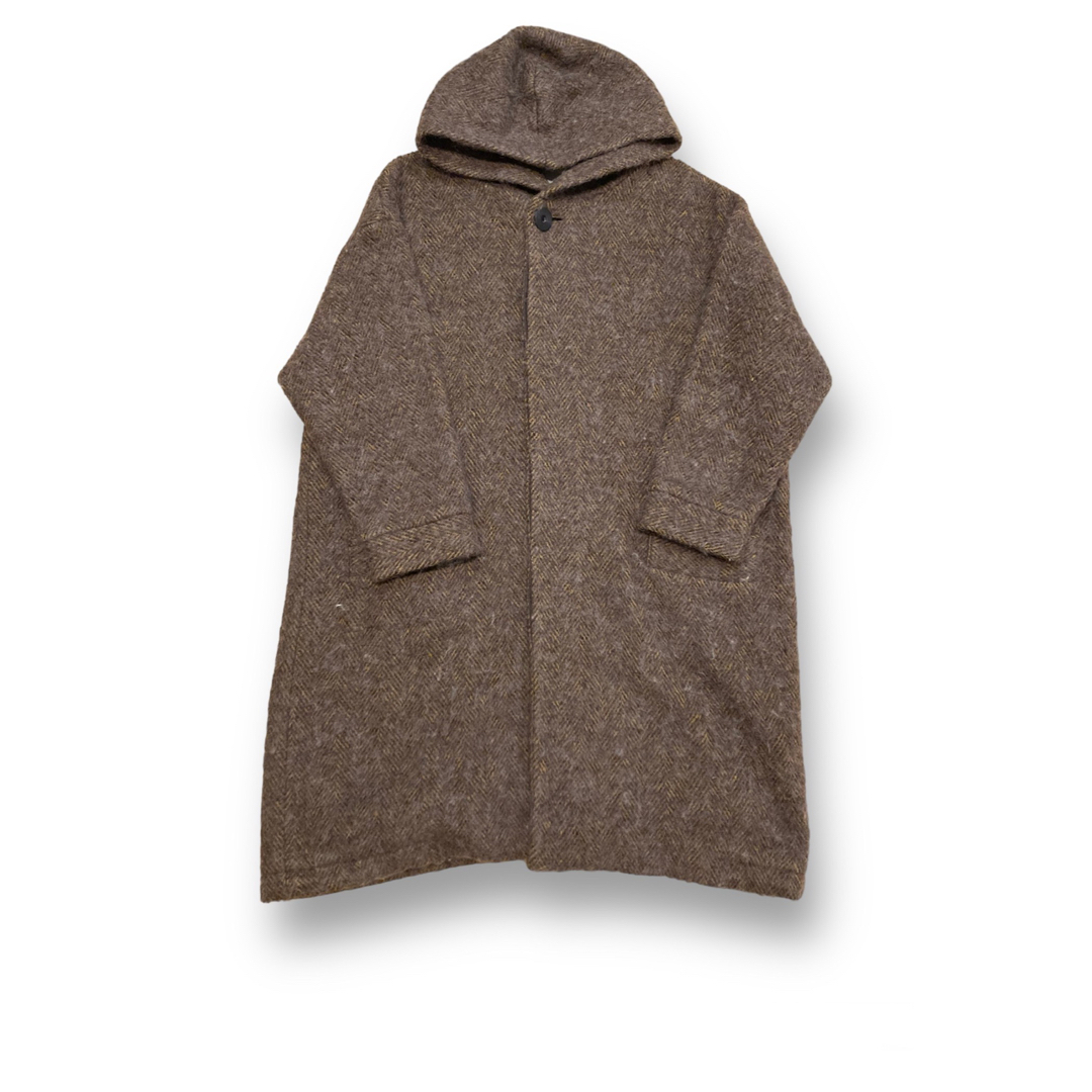 Dulcamara(ドゥルカマラ)の【16AW dulcamara ヘリンボン柄フードコート BROWN】 メンズのジャケット/アウター(モッズコート)の商品写真