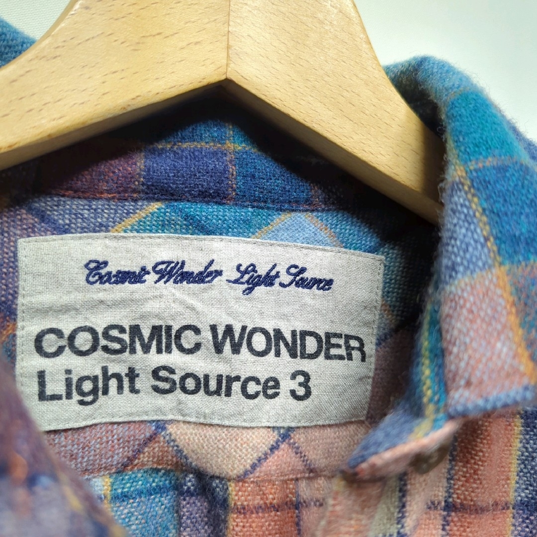 ★日本製 COSMIC WONDER ウールミックス チェック シャツ ブラウス 1