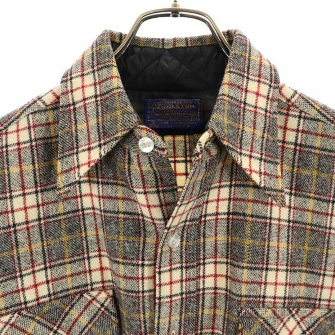 70s 希少 pendleton ウールチェックシャツ レアカラー