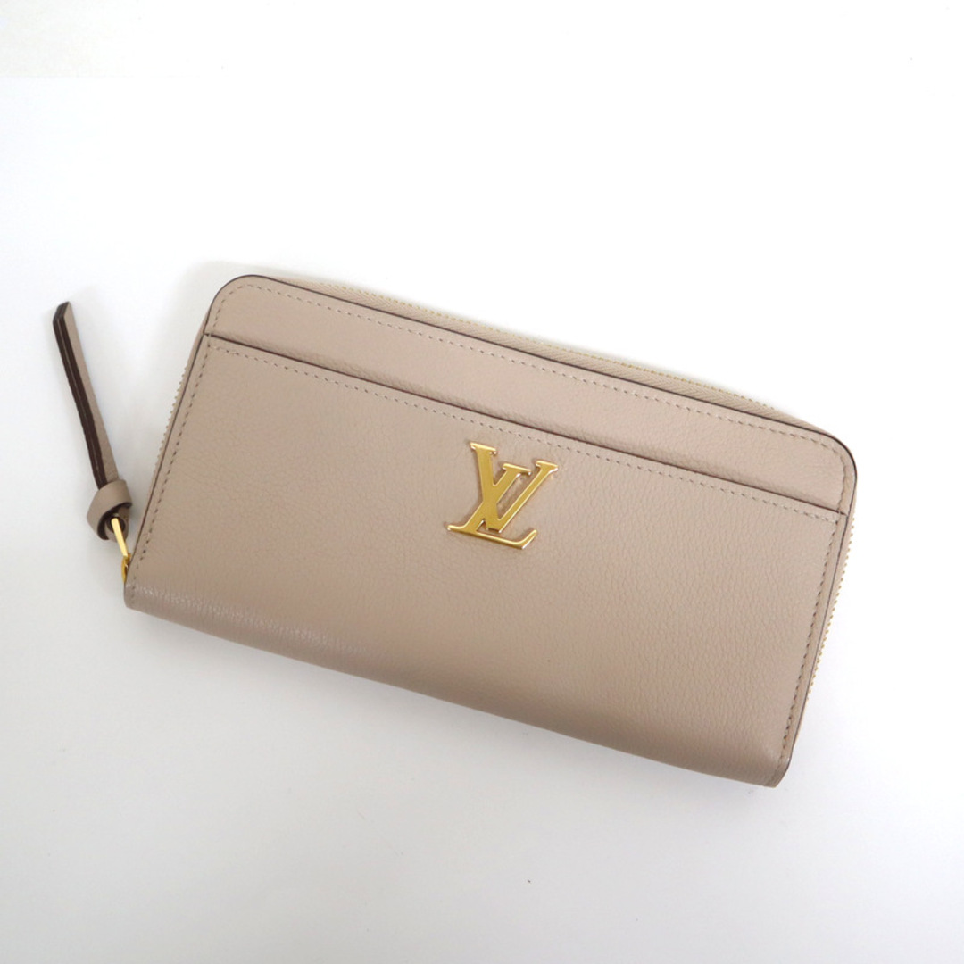 商品コメント【LOUIS VUITTON】ルイヴィトン ジッピーロックミー ラウンドファスナー長財布 グレージュ トリオンレザー×ゴールド金具 M80674 RFID付属/br2972tm