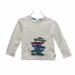 ポールスミス(Paul Smith)のポールスミス ジュニア プリント 長袖 Tシャツ 120 ホワイト系 Paul Smith JUNIOR ロンT キッズ 【中古】  【231010】 メール便可(ジャケット/上着)