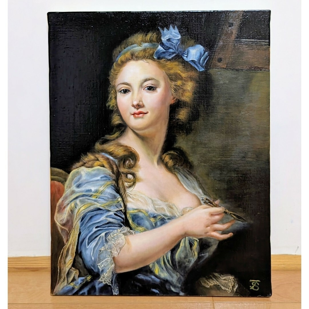 油絵人物 マリーガブリエルカペ模写 国立西洋絵画美術館 フランス 肖像画 人物画 | フリマアプリ ラクマ