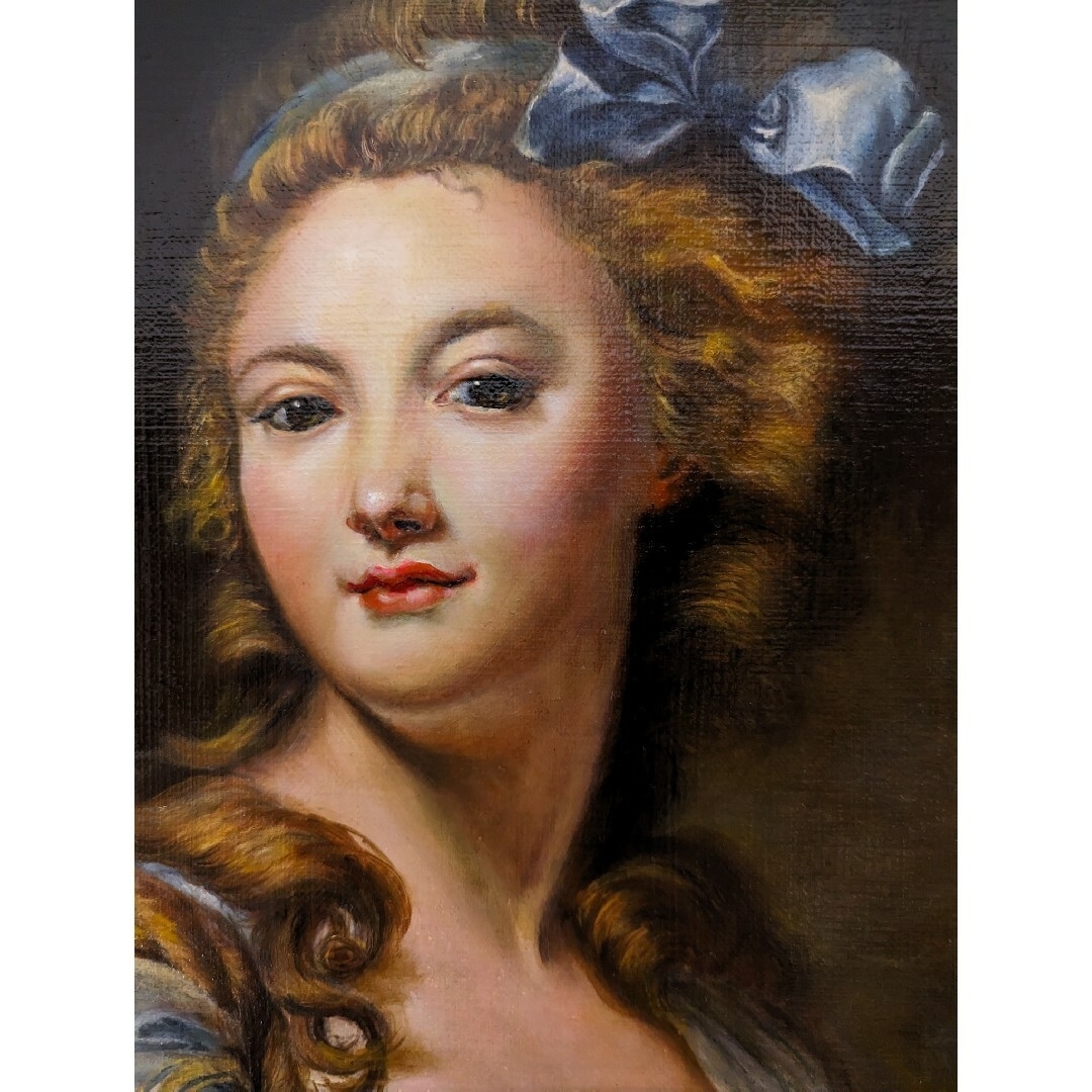 油絵人物 マリーガブリエルカペ模写 国立西洋絵画美術館 フランス 肖像画 人物画