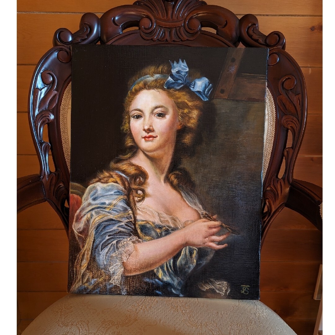 油絵人物　マリーガブリエルカペ模写　国立西洋絵画美術館　フランス　肖像画　人物画