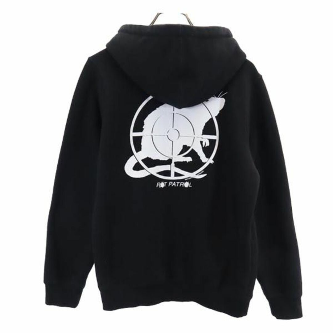 ステューシー バックプリント スウェットパーカー S ブラック STUSSY 裏起毛 メンズ   【231010】 1