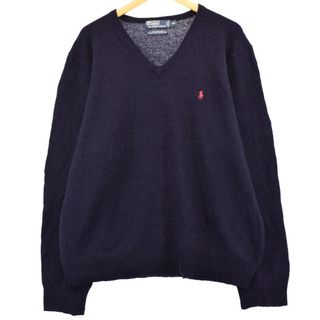 ラルフローレン(Ralph Lauren)の古着 ラルフローレン Ralph Lauren POLO by Ralph Lauren Vネック ラムウールニットセーター メンズXL /eaa365165(ニット/セーター)