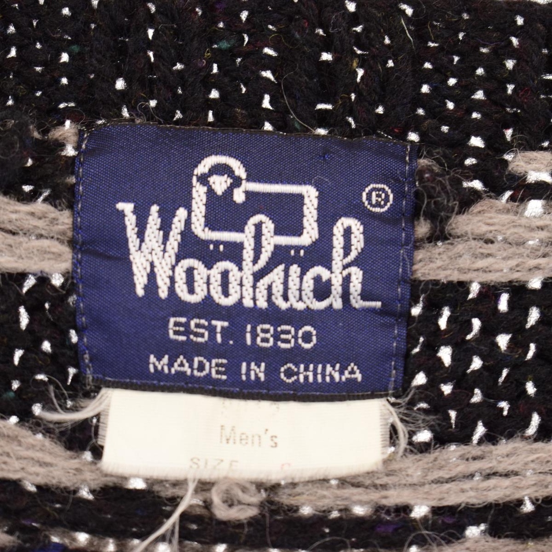 80年代 ウールリッチ WOOLRICH 総柄 ネイティブ柄 ウールニットセーター メンズS ヴィンテージ /eaa36564650cm肩幅