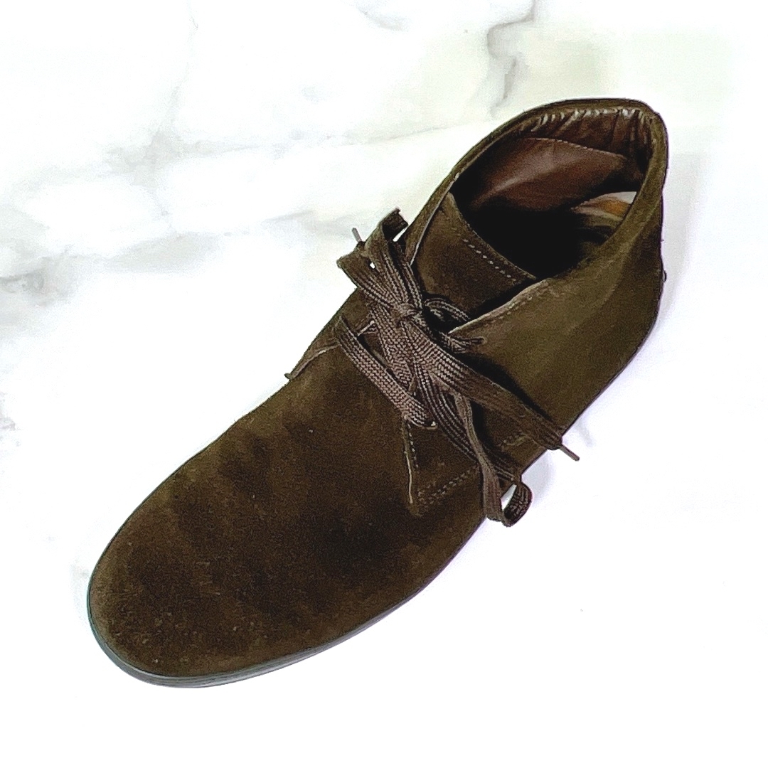 【美品】TOD’S トッズ スエード デザートブーツ チャッカブーツ焦茶26.5
