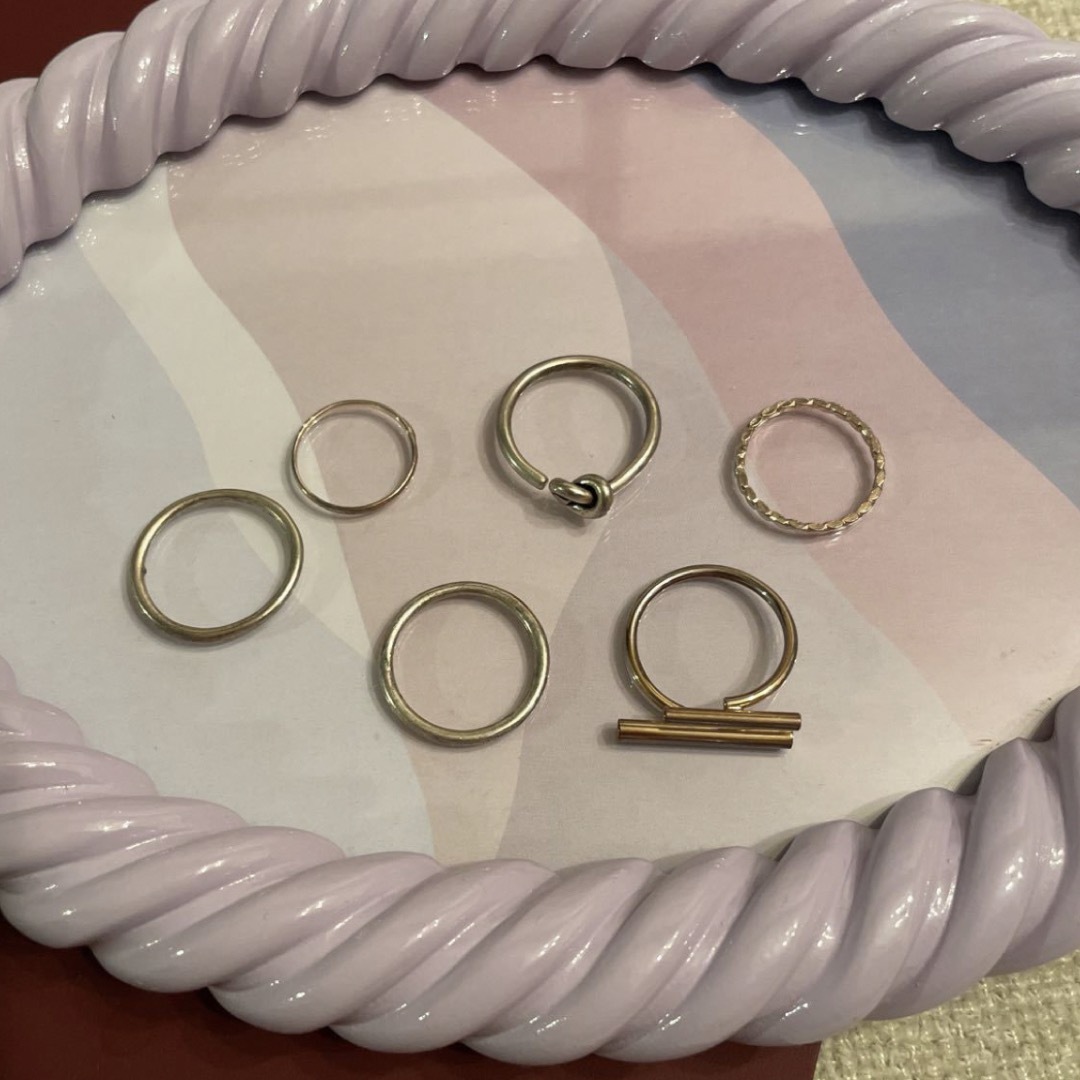 GOLDY(ゴールディ)のGOLDY 指輪　リング　まとめ売り　ピンキー　シルバー　シンプル　ゴールド　 レディースのアクセサリー(リング(指輪))の商品写真