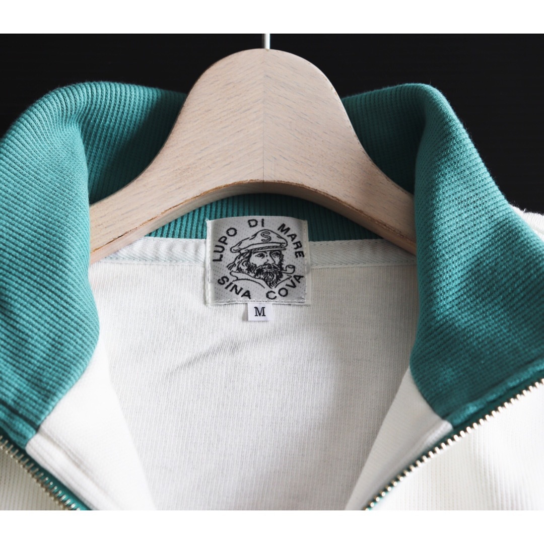 SINA COVA》新品 ロゴ刺繍 良質コーマ糸 ジップアップトレーナー M-
