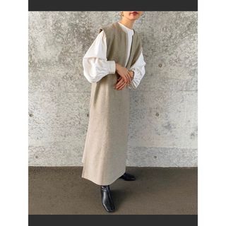 セレクトモカ(SELECT MOCA)のキーネックロングベストワンピース　セレクトモカ(ロングワンピース/マキシワンピース)