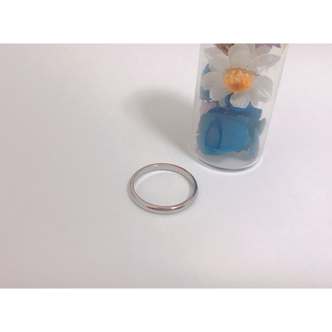 【送料無料】NO.2 ステンレスリング 9号 シルバー 指輪 レディースのアクセサリー(リング(指輪))の商品写真