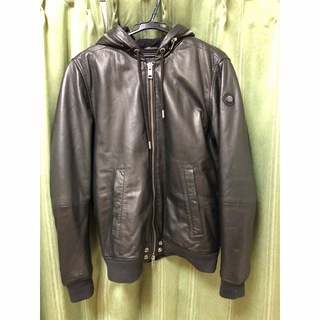 ディーゼル(DIESEL)の【美品】ディーゼル レザージャケット レザーパーカー シープスキンsize L(レザージャケット)