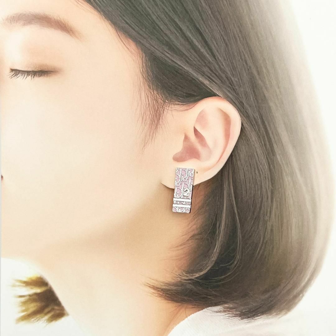Christian Dior イヤリング トロッター ピンク 美品 Christian Dior イヤリング トロッター ピンク 美品