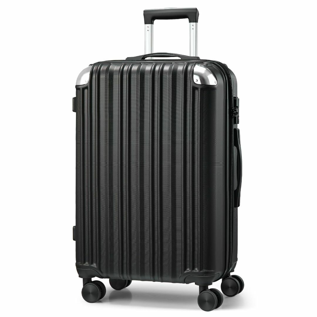 【色: ブラック】[SunnyTour] 拡張機能 スーツケース キャリーケース