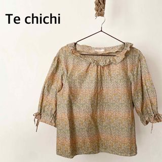 テチチ(Techichi)のTe chichi テチチ　五分袖　コットン　シャツ　トップス(シャツ/ブラウス(長袖/七分))