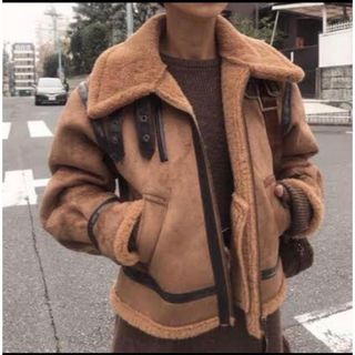 ameri vintage リバーシブルムートンコート　ブラウン