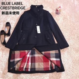 BLUE LABEL CRESTBRIDGE - エアリーウールビーバーノーカラーコートの