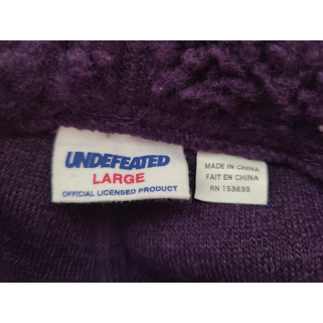 紫 S UNDEFEATED SHERPA PULLOVER パーカー