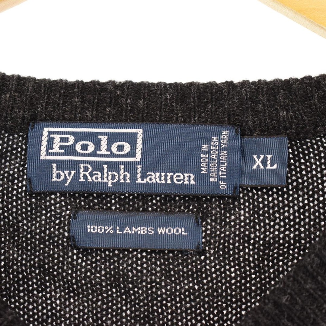 Ralph Lauren(ラルフローレン)の古着 ラルフローレン Ralph Lauren POLO by Ralph Lauren Vネック ラムウールニットセーター メンズL /eaa365080 メンズのトップス(ニット/セーター)の商品写真