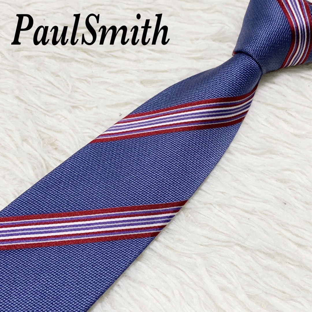 Paul Smith - 【極美品】ポールスミス ネクタイ ストライプ 裏地花柄