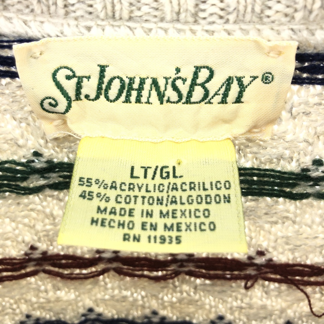 STJOHN'S BAY バーズアイ柄 アクリルニットセーター メンズL /eaa352265 2