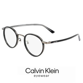 カルバンクライン(Calvin Klein)の【新品】 カルバンクライン メガネ ck23124lb-001 48mm メンズ レディース ユニセックス calvin klein 眼鏡 おしゃれ めがね チタン セル巻き ボストン型 黒ぶち ブラック フレーム(サングラス/メガネ)