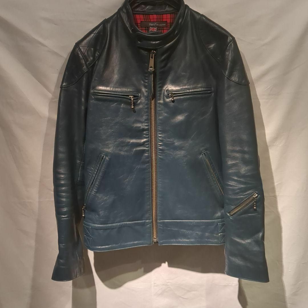 Haruf Horse Leather Jacket Navyジャケット/アウター