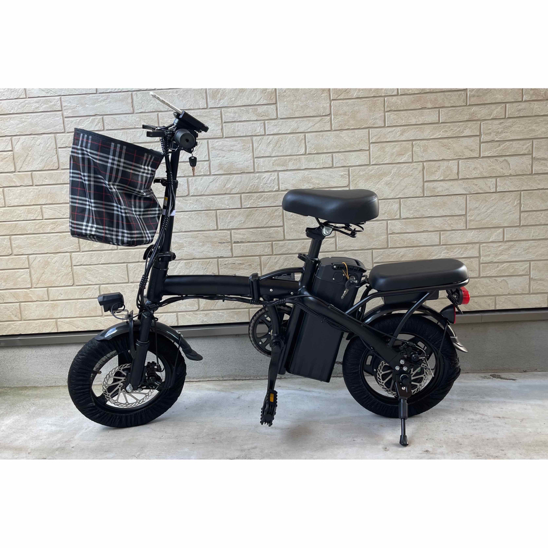 フル電動自転車 48V/6ah アクセル付 カゴ付 ひねちゃモペットの通販 by