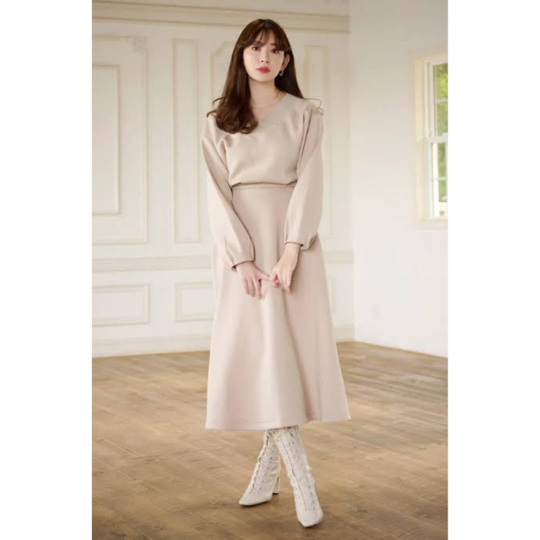 Herlipto Puff Sleeve Jersey Dress S